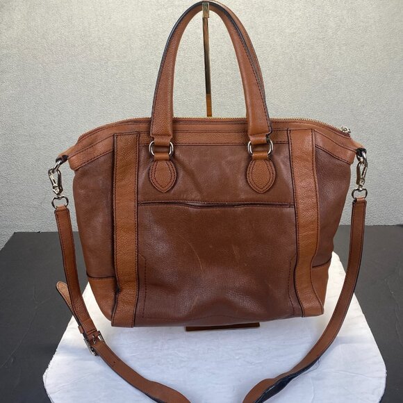 Cole Hann Pebble Leather Satchel Handbag - Picture 5 of 16
